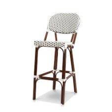 Bar Side Chair - Black and White